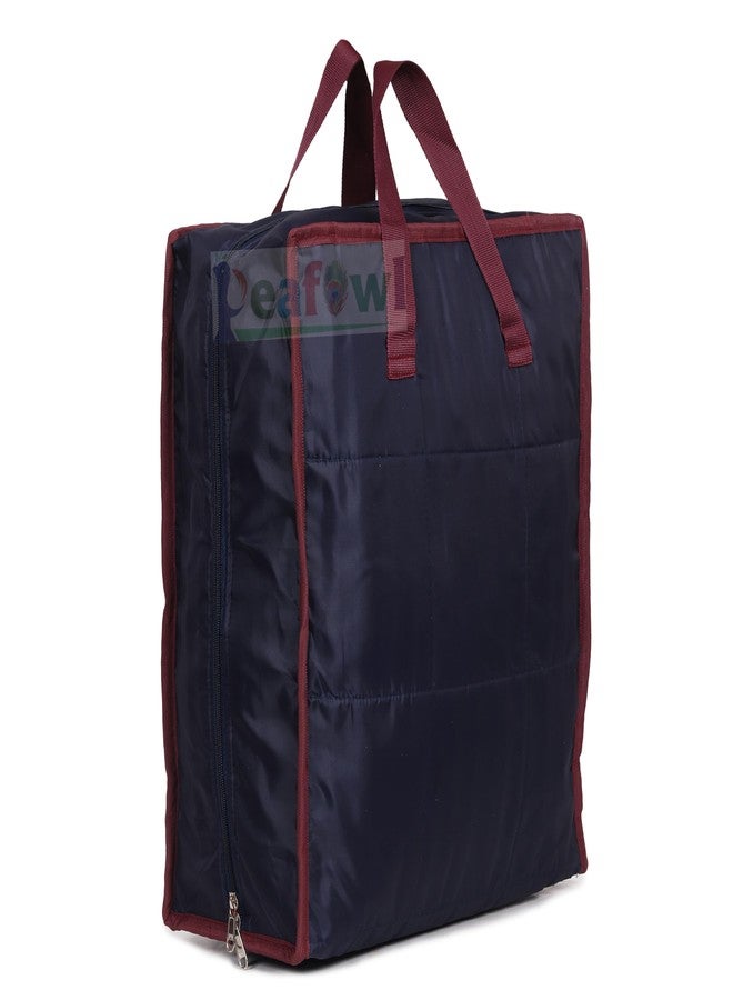 Peafowl Shoe Tote Storage Bag, Shoes Organiser, Shoe Kit, Hold 6 Pairs of Shoes (Dark Blue) - Image 5